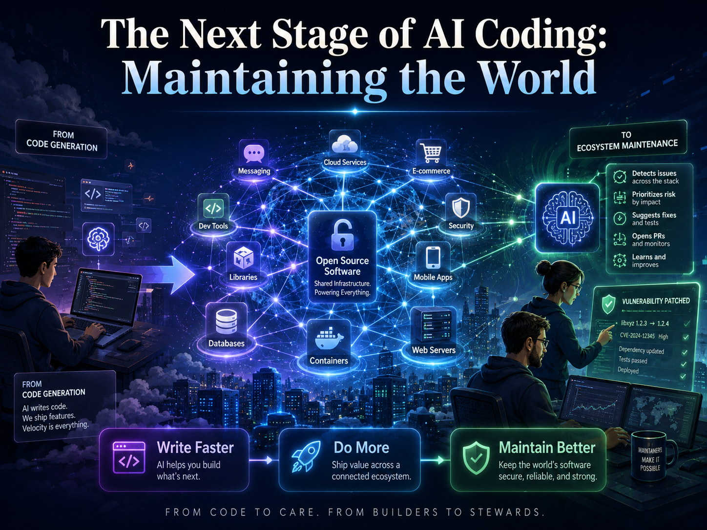 图 2：AI 编码的下一阶段——维护世界